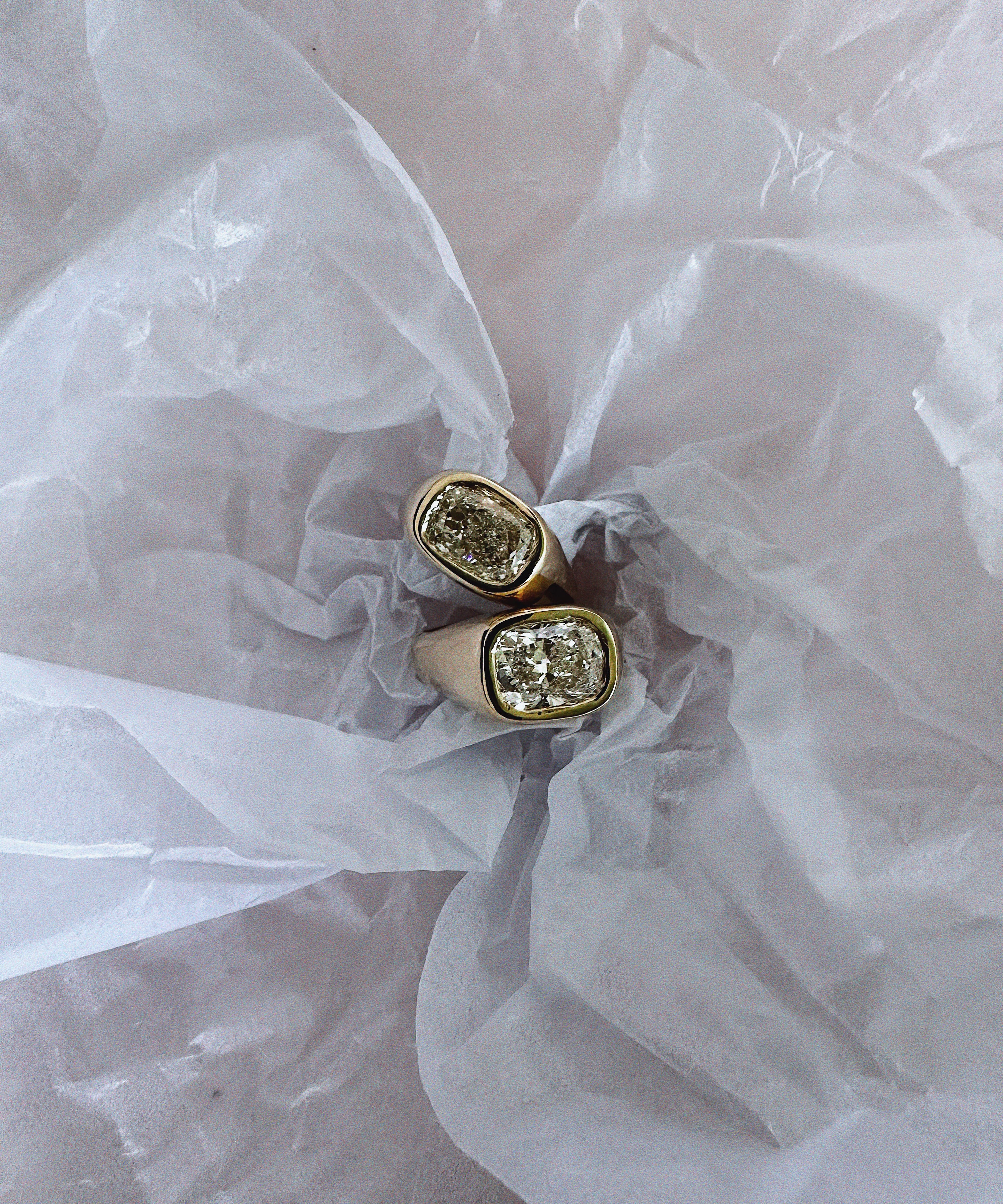 Chunky Bezel Pinky Signet - 2.07 Carat Diamond