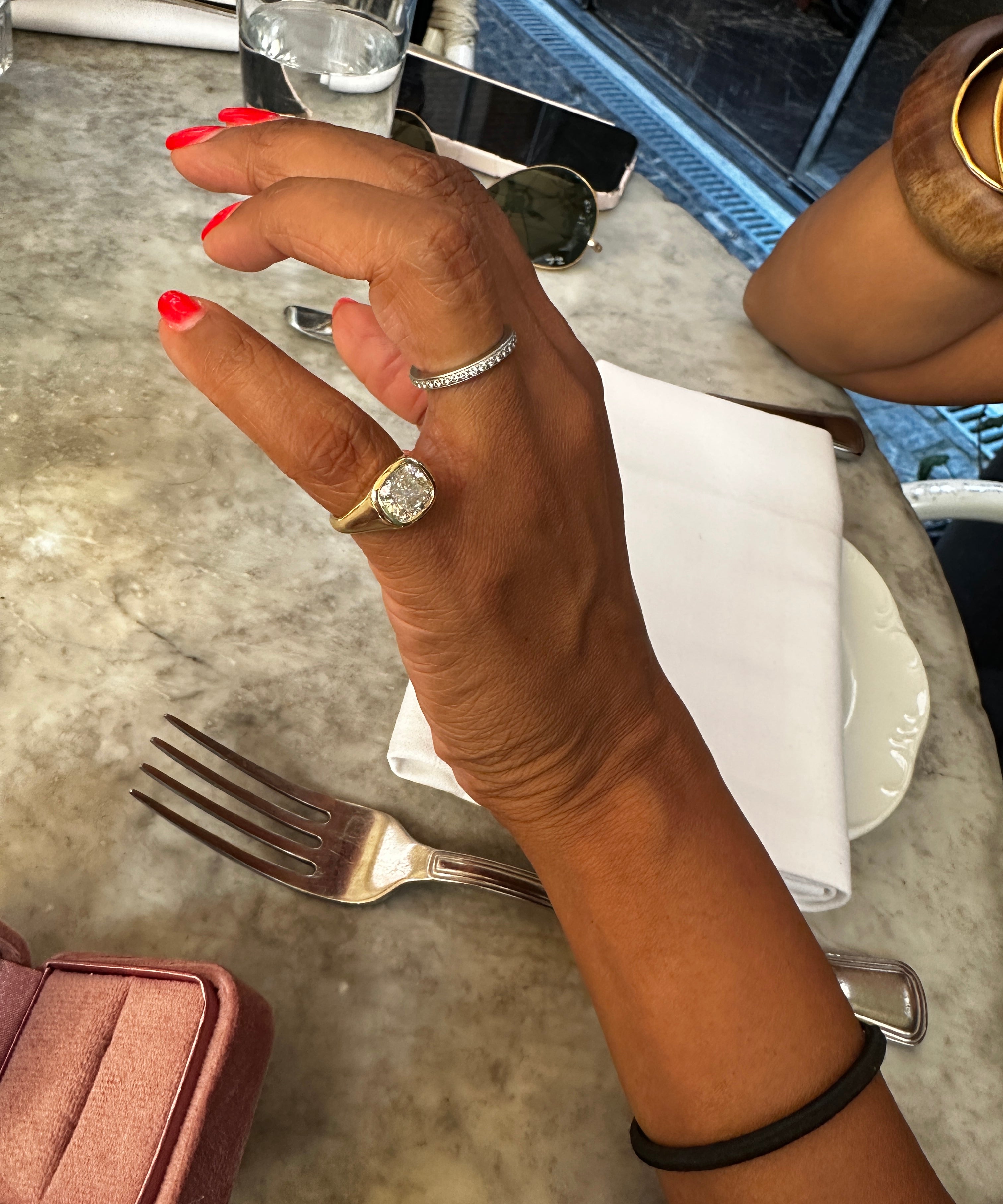 Mega Bezel Diamond Pinky Ring - 3.5 Carat